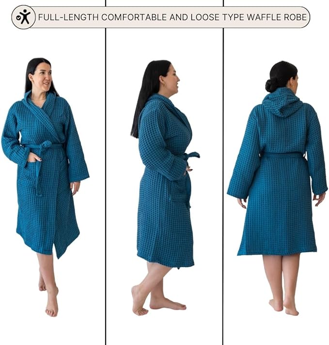Waffle Hooded Robe Waffle Hooded Robe